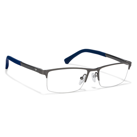 Vincent Chase Online Gunmetal Half Rim Rectangle left side