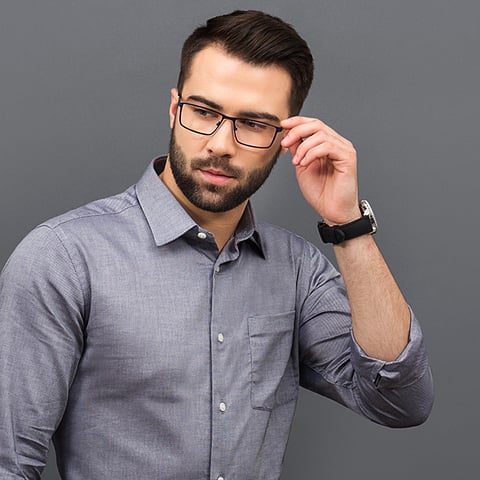 Vincent Chase Online Sky Blue Full Rim Rectangle left side