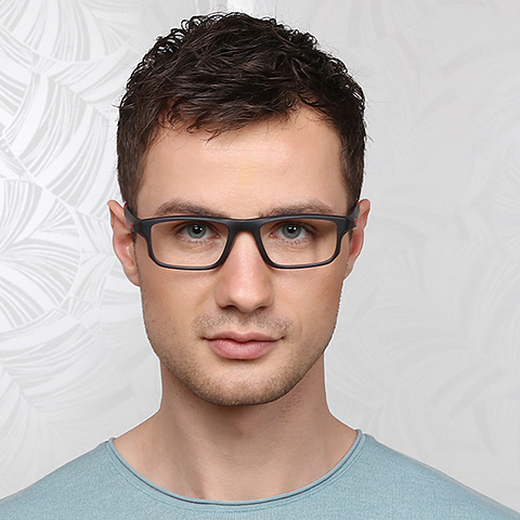 Lenskart Air Online Light Gray Full Rim Rectangle left side