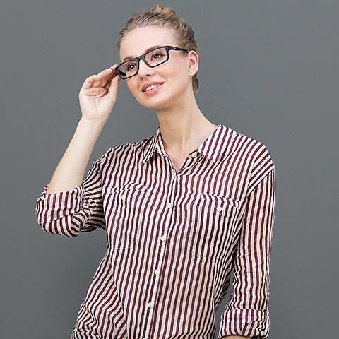 Lenskart Air Online Black Full Rim Rectangle left side