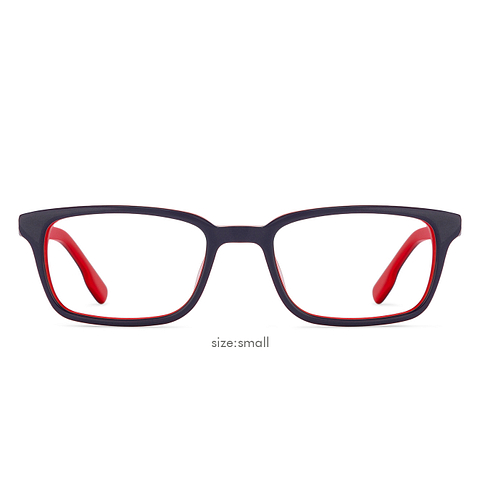 Vincent Chase Online Navy Blue Red Full Rim Rectangle left side