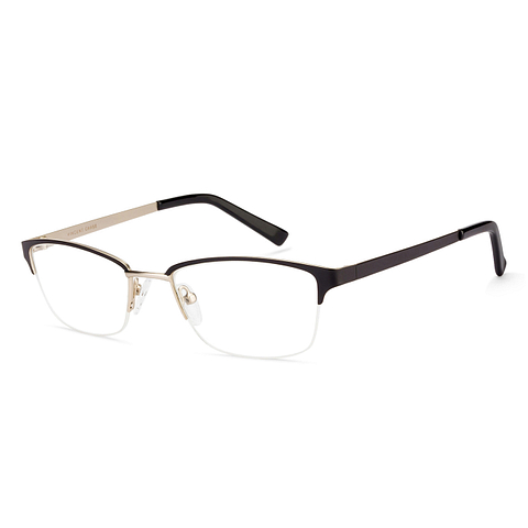 Vincent Chase Online Black Gunmetal Half Rim Rectangle right side