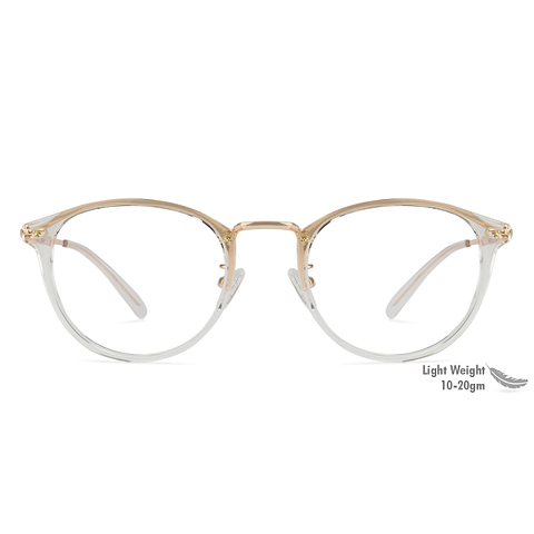 Lenskart Lenskart TOI Special: Transparent Gold Full Rim Round Lenskart TOI Special OTHERS VC E10814 -C4 EOSS left side