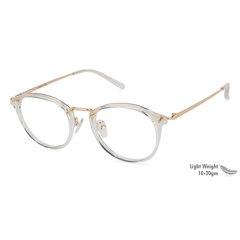 Lenskart Lenskart TOI Special: Transparent Gold Full Rim Round Lenskart TOI Special OTHERS VC E10814 -C4 EOSS right side