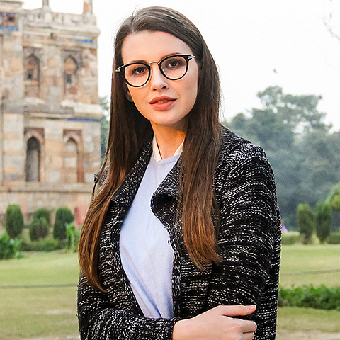 Lenskart Air Online Golden Brown Full Rim Round right side