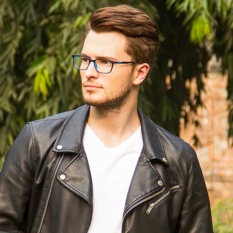 Lenskart Air Online Black Full Rim Rectangle left side