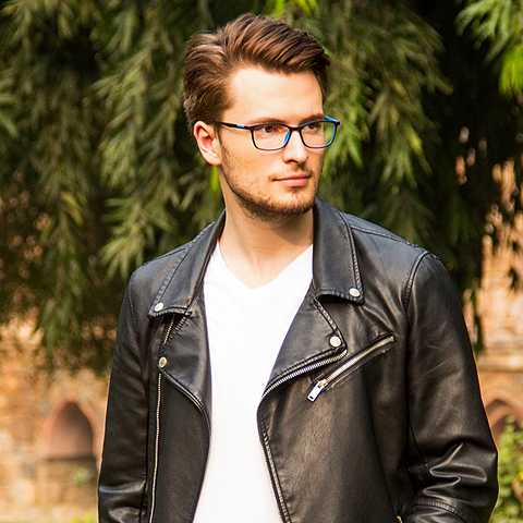 Lenskart Air Online Black Full Rim Rectangle left side