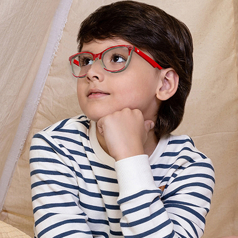 Hooper Online Brown Transparent Full Rim Cat Eye left side