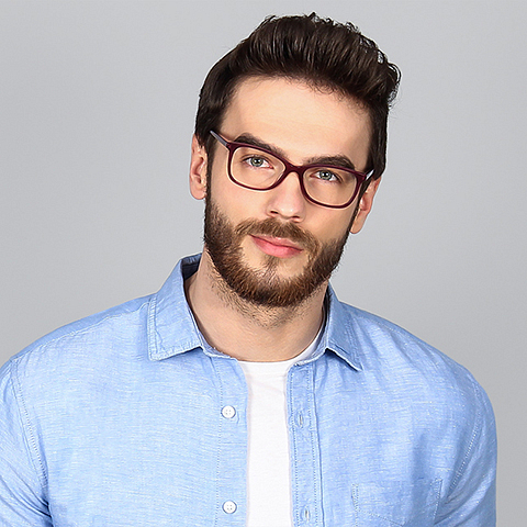 Vincent Chase Online Red Full Rim Rectangle left side