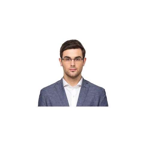 Lenskart Air Online Black Rimless Rectangle left side