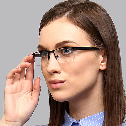 Vincent Chase Online Black Half Rim Rectangle right side