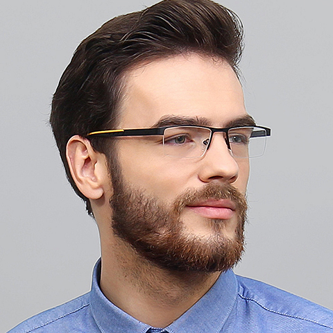 Vincent Chase Online Black Half Rim Rectangle right side