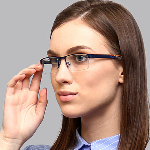 Vincent Chase Online Sky Blue Half Rim Rectangle right side