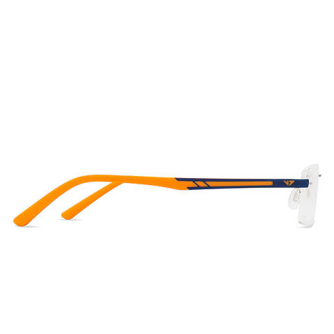 Lenskart Air Online Mid Gunmetal Rimless Rectangle right side