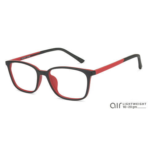 Lenskart Air Online Matte Black Red Full Rim Wayfarer right side