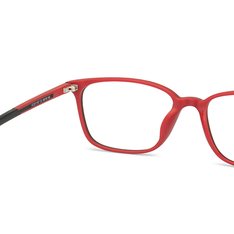 Lenskart Air Online Matte Black Red Full Rim Wayfarer right side