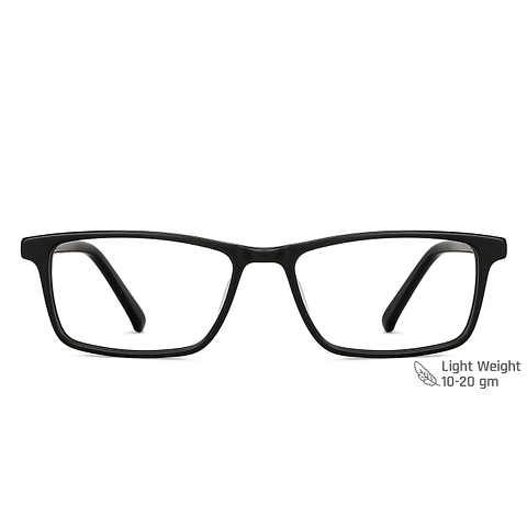 Vincent Chase Black Full Rim Rectangle left side