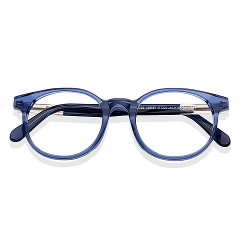 Vincent Chase Online Blue Transparent Full Rim Round left side