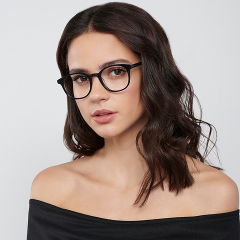 Vincent Chase Online Black Full Rim Round left side