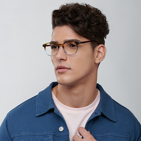 Vincent Chase Online Blue Transparent Full Rim Round left side