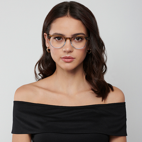 Vincent Chase Online Blue Transparent Full Rim Round left side
