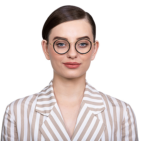 Lenskart Air Online Golden Brown Full Rim Round right side