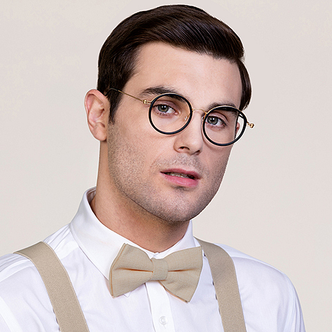 Lenskart Air Online Golden Brown Full Rim Round right side