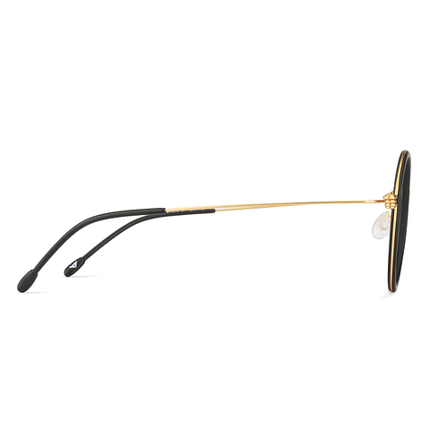 Lenskart Air Online Matte Black Golden Full Rim Round left side