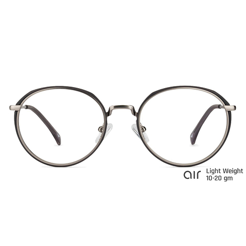 Lenskart Air Online Gunmetal Full Rim Round left side