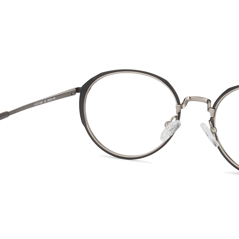 Lenskart Air Online Mid Gunmetal Full Rim Round left side