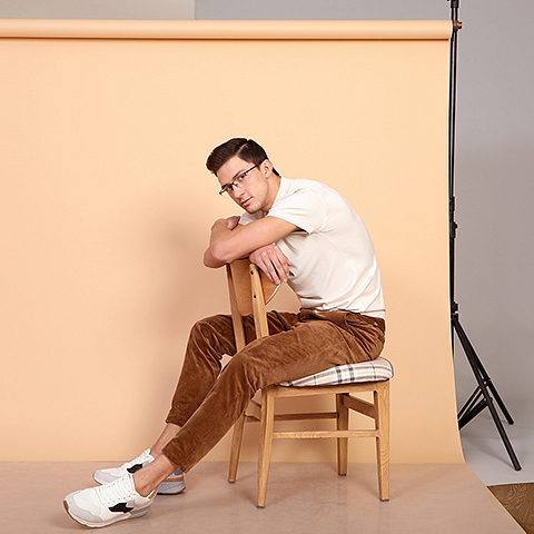 Lenskart Air Online Light Brown Half Rim Rectangle right side