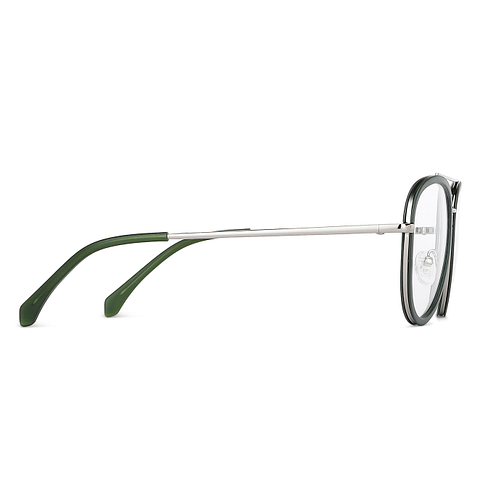 Lenskart Air Online Light Green Full Rim Aviator left side