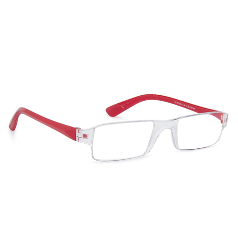 LENSKART BLU READERS Transparent Red Rimless Rectangle LENSKART BLU READERS VC E11335 Only for 3 5 Prefitted Powers left side