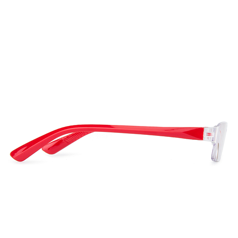 LENSKART BLU READERS Transparent Red Rimless Rectangle LENSKART BLU READERS VC E11335 Only for 3 5 Prefitted Powers right side