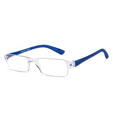 LENSKART BLU READERS Transparent Navy Blue Rimless Rectangle LENSKART BLU READERS VC E11335 Only for 2 Prefitted Powers right side