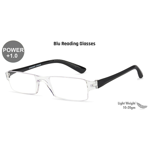 LENSKART BLU READERS Transparent Rimless Rectangle LENSKART BLU READERS VC E11335 Only for 1 Prefitted Powers right side