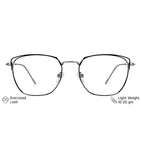 Vincent Chase Online Black Gunmetal Full Rim Square left side