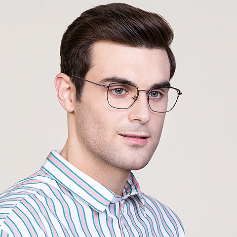 Vincent Chase Online Dark Gunmetal Full Rim Square right side