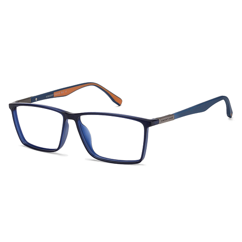 Lenskart BLU Screen Glasses Blue Block Zero Power Screen Glasses: Blue Orange Full Rim Rectangle Lenskart Blu VC E11391-C3 right side Lenskart BLU Screen Glasses Blue Block Zero Power Screen Glasses: Blue Orange Full Rim Rectangle Lenskart Blu VC E11391-C3 right side
