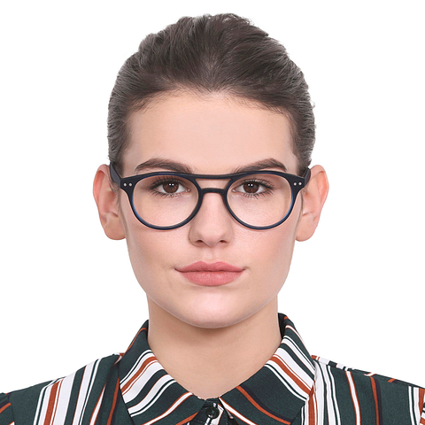 Vincent Chase Online Blue Transparent Full Rim Round left side