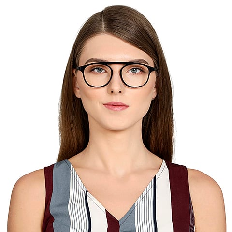 Vincent Chase Online Black Full Rim Round left side