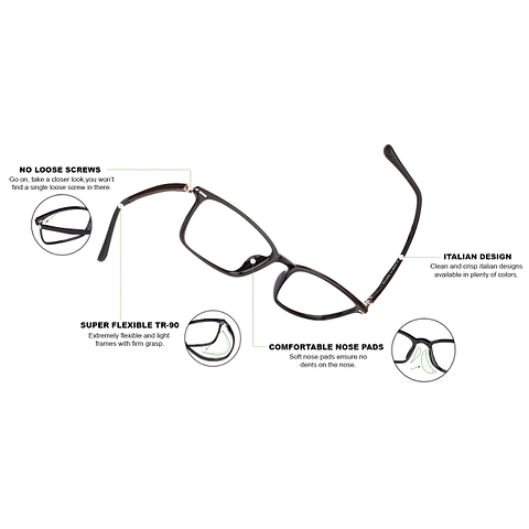 Lenskart Air Online Black Full Rim Rectangle left side