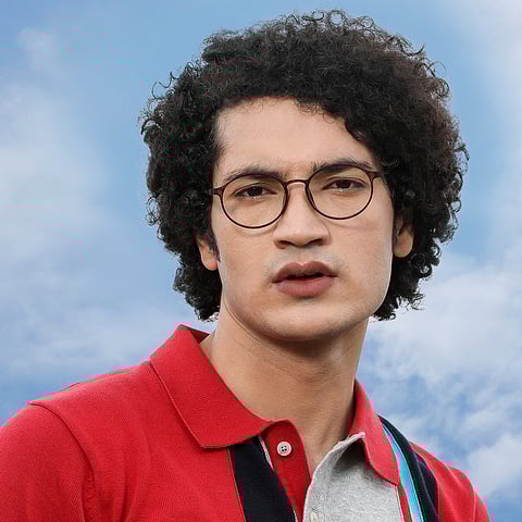 Lenskart Air Online Light Brown Full Rim Round left side