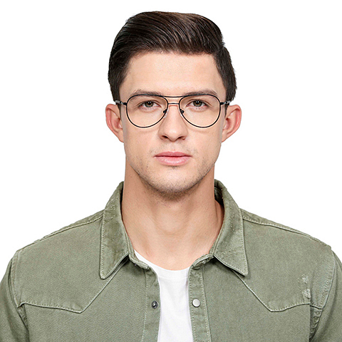 Vincent Chase Online Black Full Rim Aviator right side