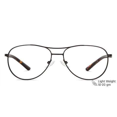 Vincent Chase Online Matte Black Full Rim Aviator left side