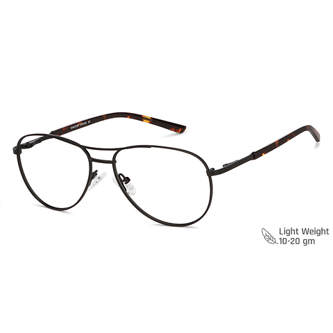 Vincent Chase Online Matte Black Full Rim Aviator right side