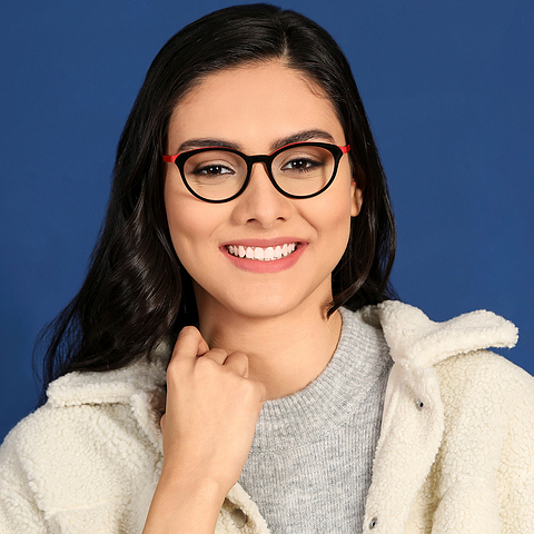 Vincent Chase Online Red Full Rim Cat Eye left side