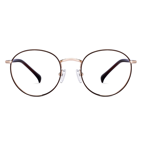 Vincent Chase Online Brown Gold Full Rim Round left side