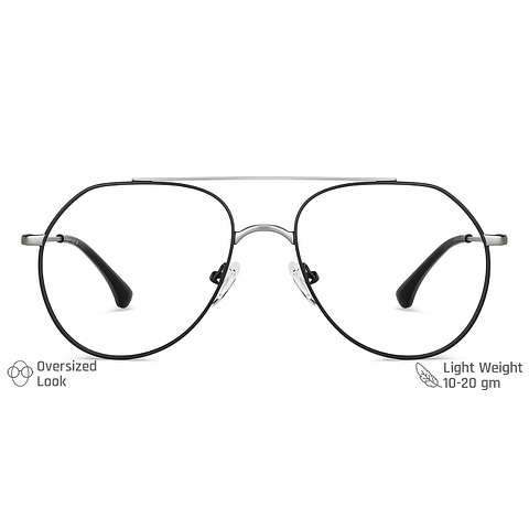 Vincent Chase Online Silver Full Rim Aviator left side