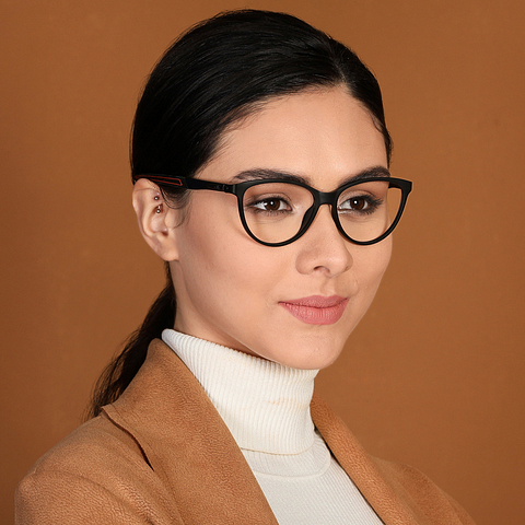 Lenskart Air Online Black Full Rim Cat Eye right side